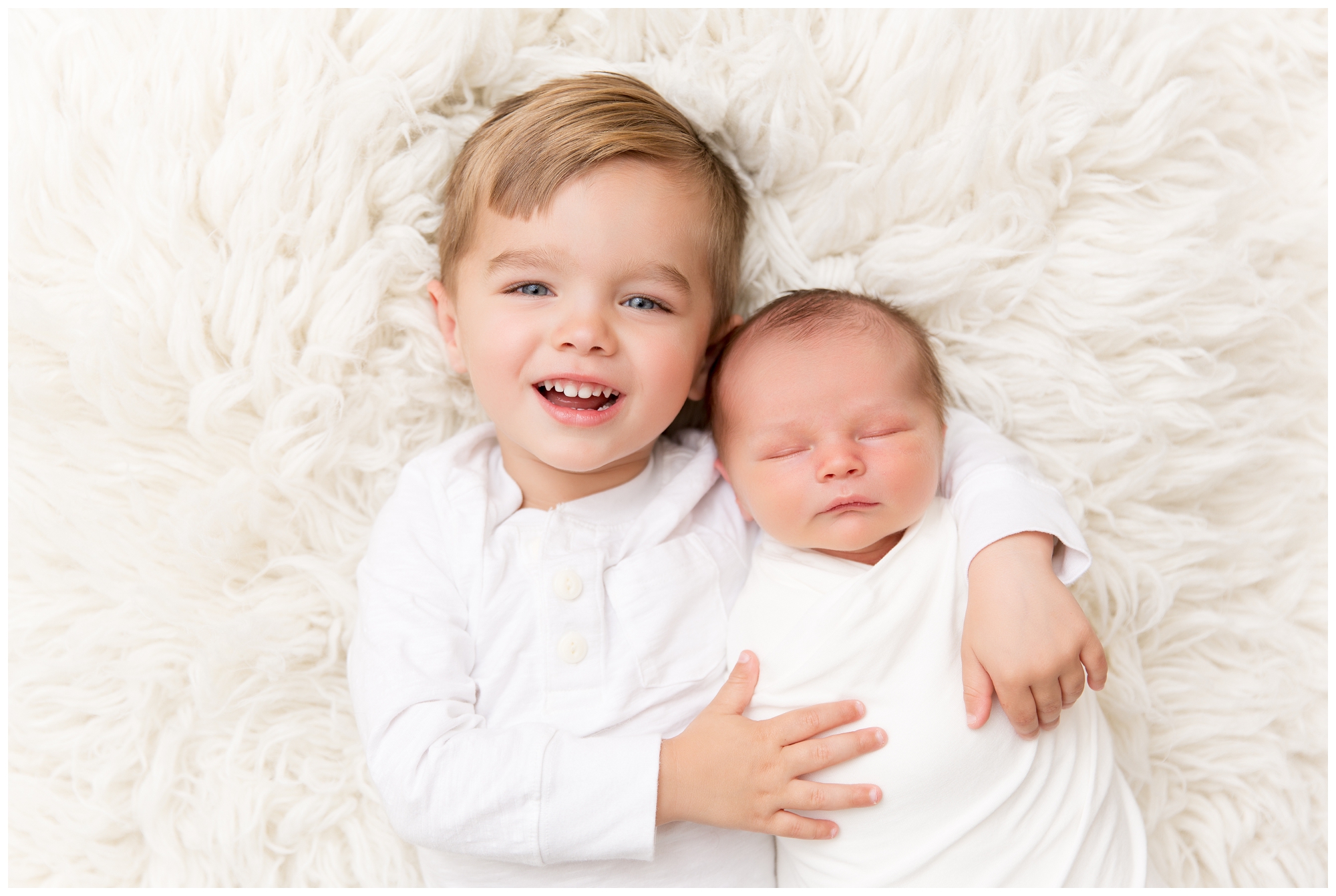baby boy, white background, big brother, little brother