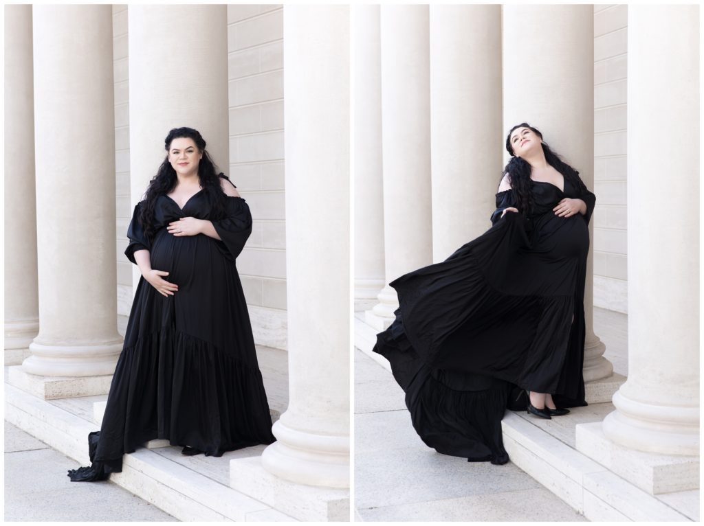 Black Maternity Gown Yewen