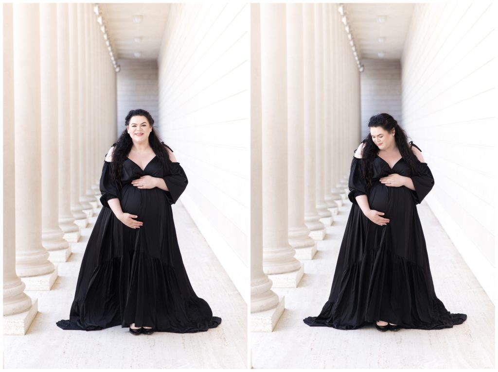 Legion of Honor Maternity Black Gown