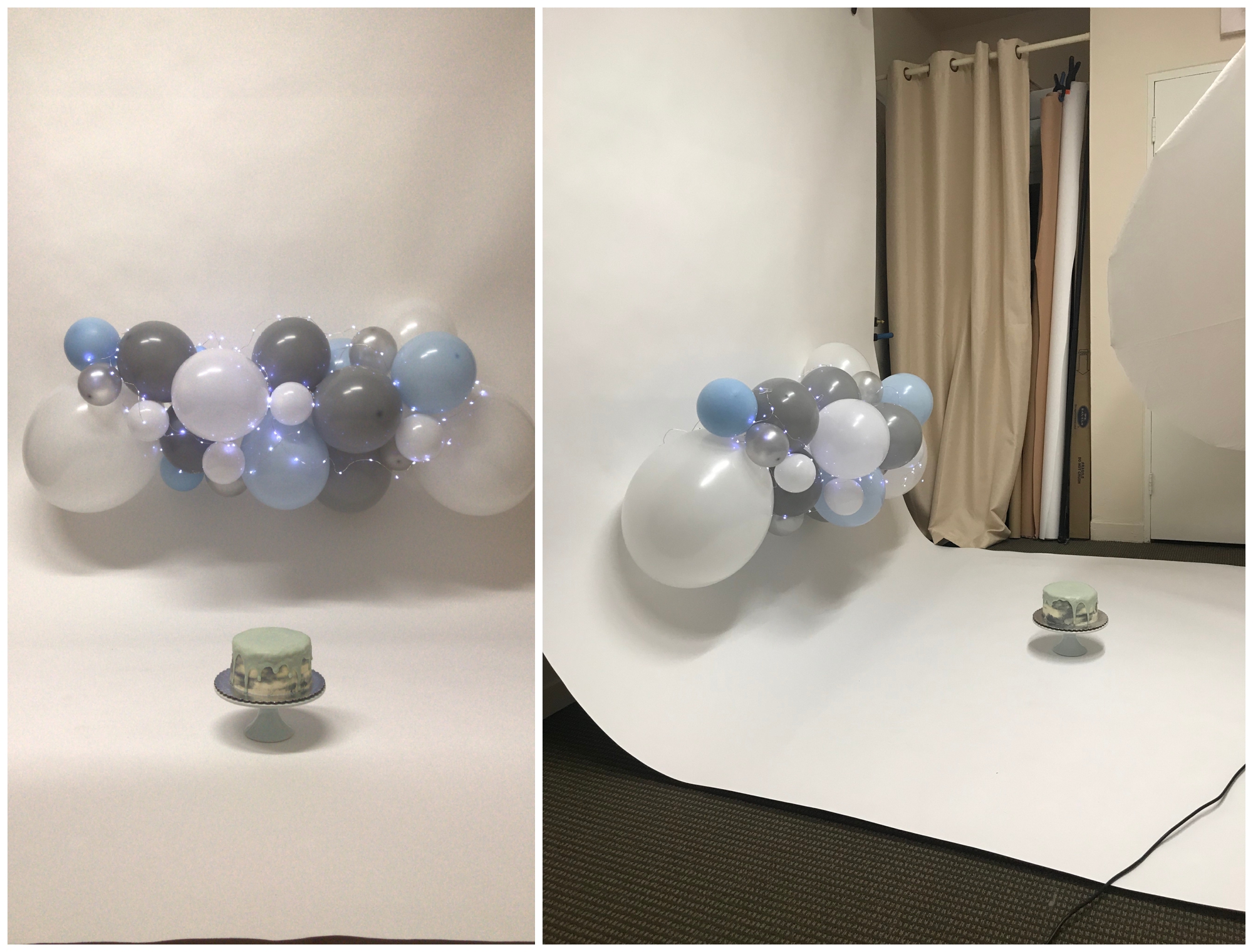 DIY Balloon Garland for Cake Smash- Monterey Baby Photographer 